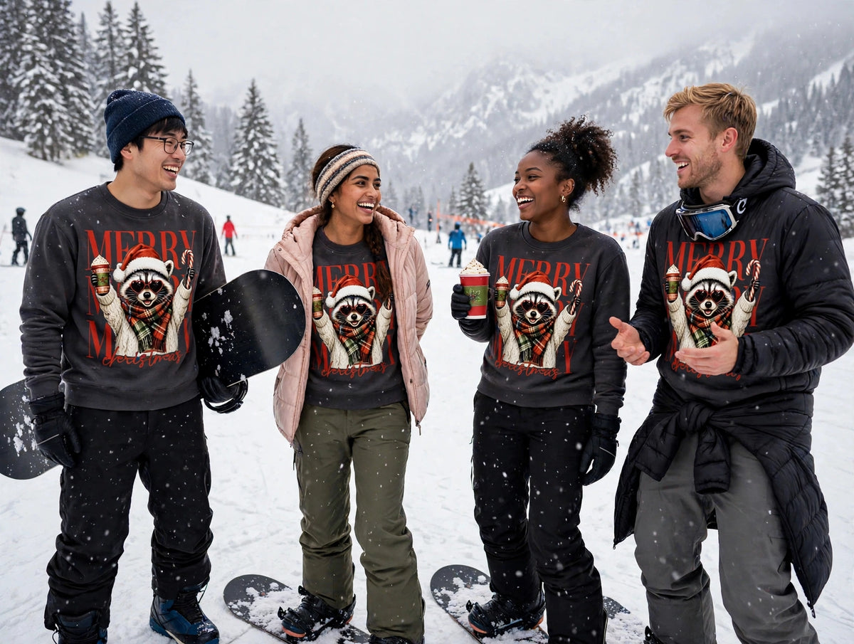 CHRISTMAS RACCOON T-SHIRT