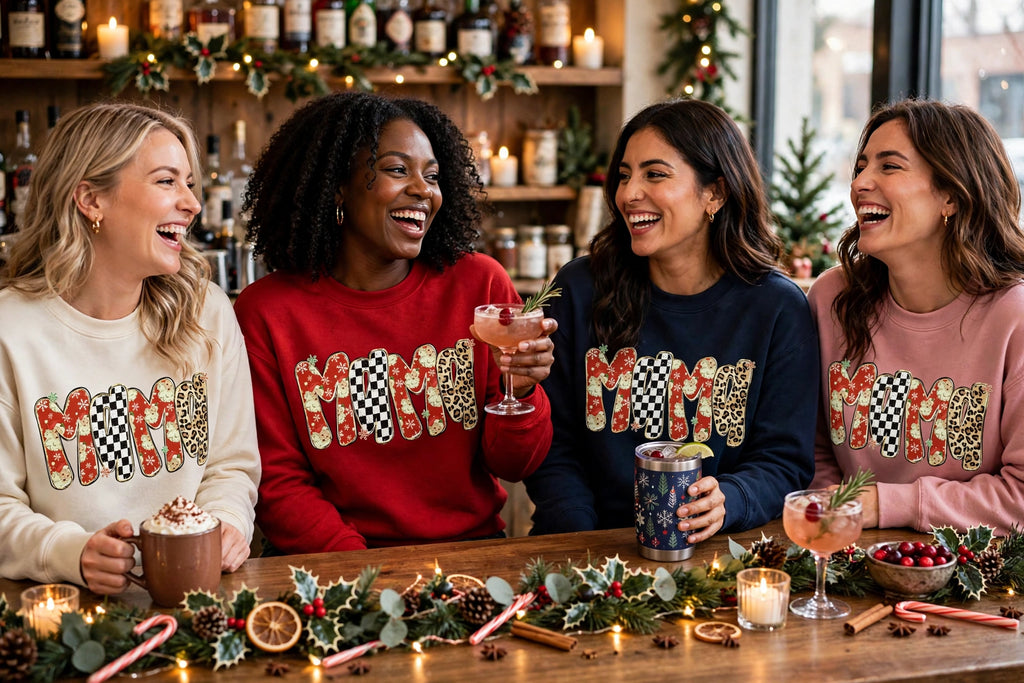 DISTRESSED CHRISTMAS MAMA T-SHIRT