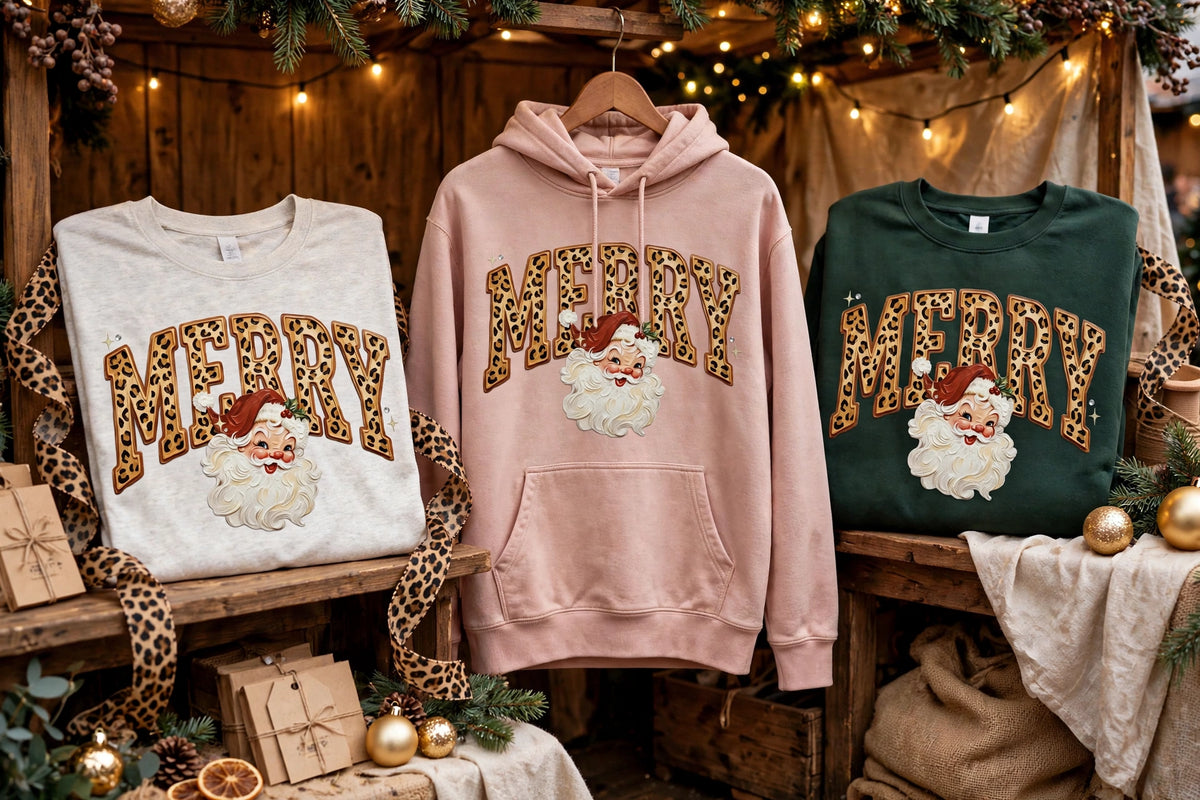 LEOPARD SANTA MERRY T-SHIRT