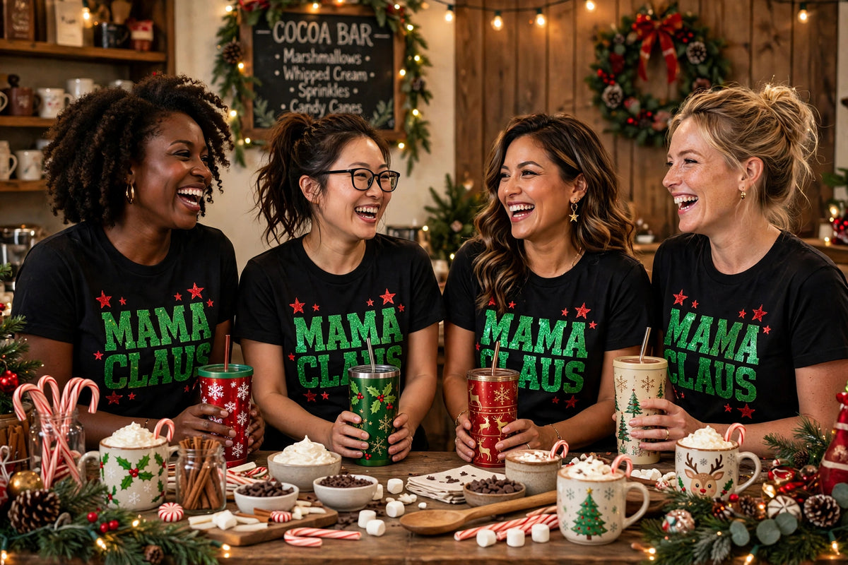 MAMA CLAUS FAUX SEQUINS T-SHIRT