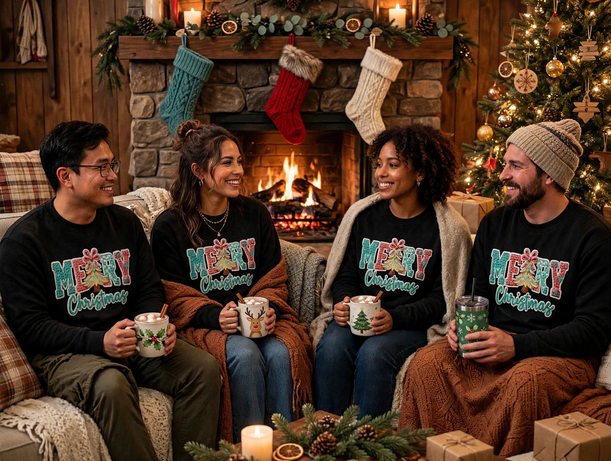 MERRY CHRISTMAS YARN T-SHIRT