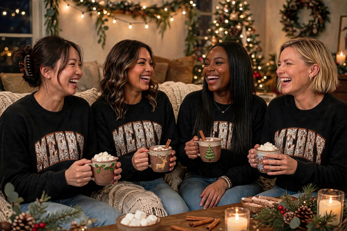 MERRY SEQUINED VARSITY T-SHIRT